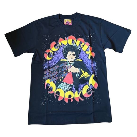 Market Jimi Hendrix Kiss The Sky Black Graphic T Shirt Small - Picture 2 of 5